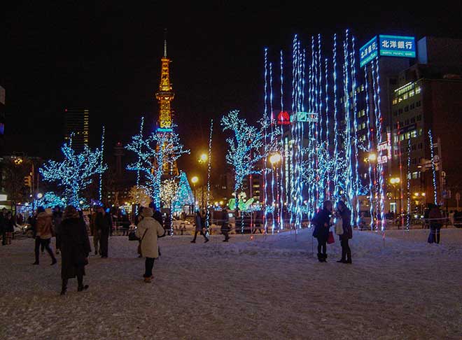 White Illumination in Odori Koen Park