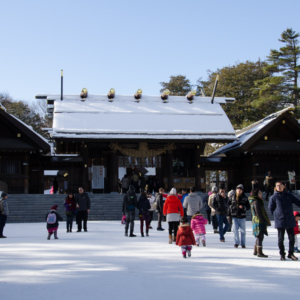 Hokkaido Jingu in winter