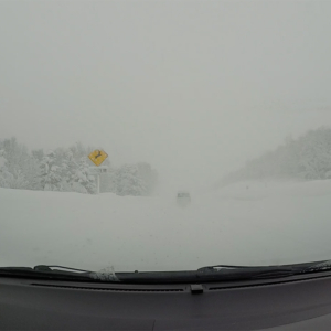 White-out Driving in the winter