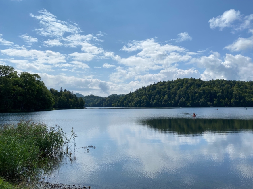 Kayaking on the Lake Chimikeppu, perfect calm and untouched wildness