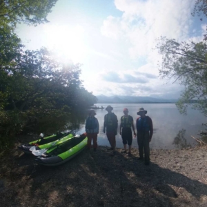 Kayaking down the Kushiro River from Lake Kussharoko