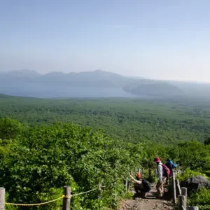 Middle slope of Mount Tarumae near the summit