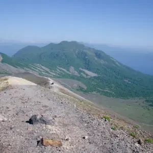 View from Mount Tarumae towards Mount Fuppushi